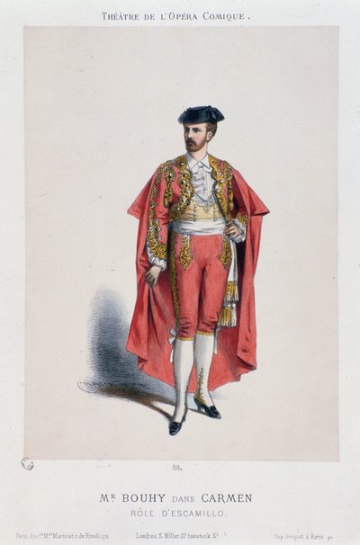 Costume de Bouhy (Escamillo) dans Carmen de Georges Bizet - French School